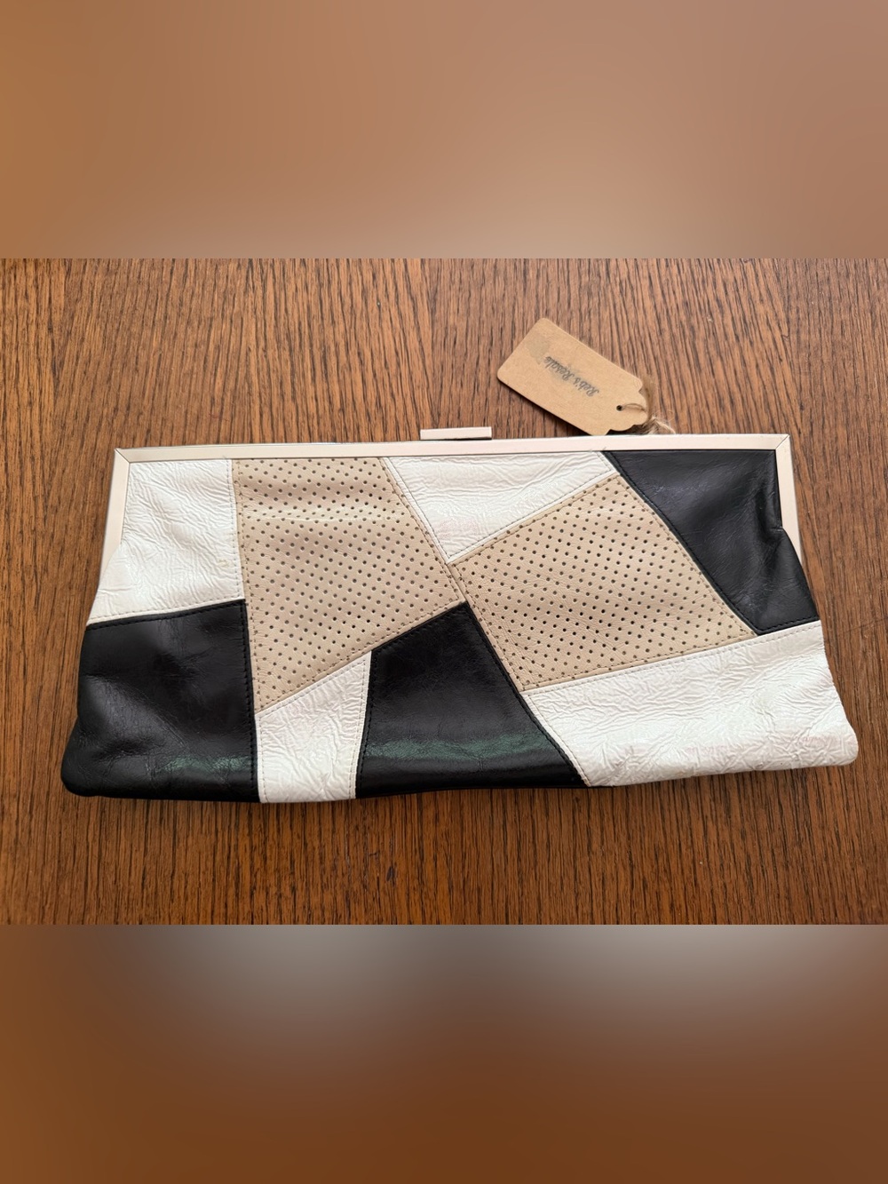 HOBO Geometric Leather Clutch